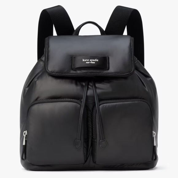 Kate Spade Puffer Leather Black Backpack